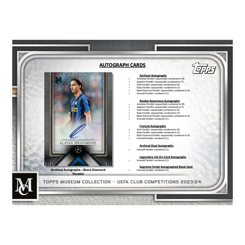 2023/24 Topps Museum Collection UEFA Champions League Soccer Hobby Box