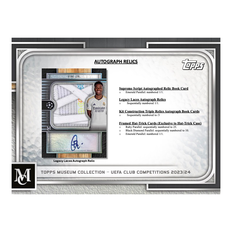 2023/24 Topps Museum Collection UEFA Champions League Soccer Hobby 12 Box Case