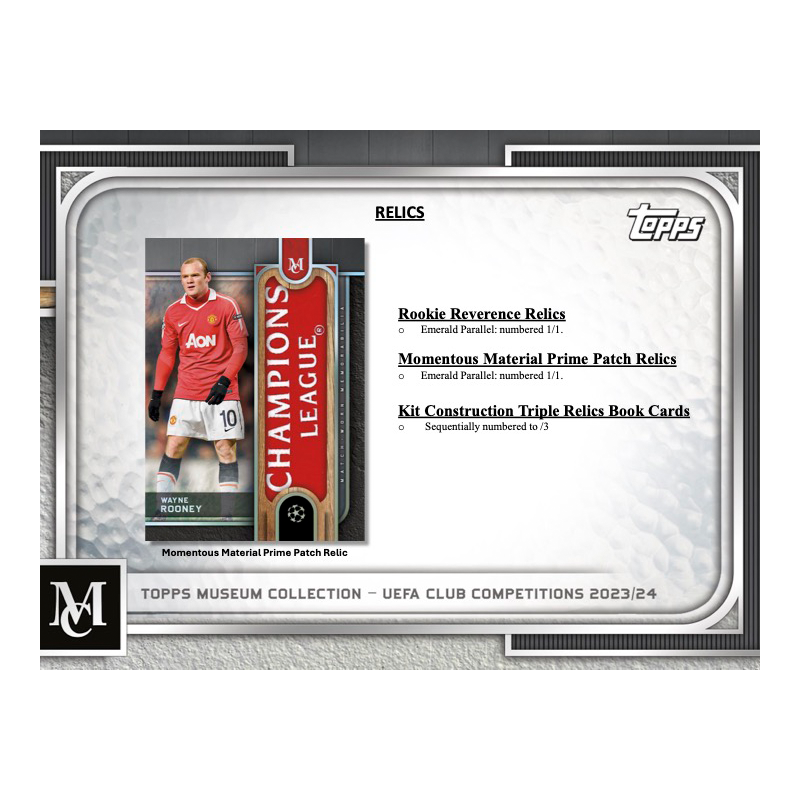 2023/24 Topps Museum Collection UEFA Champions League Soccer Hobby 12 Box Case