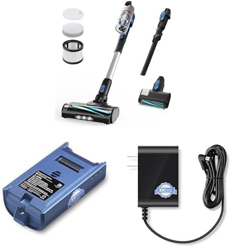 LEVOIT Cordless Vacuum Cleaner with HEPA Filter, Stick Vac with Tangle-Resistant Design, Up to 60 Mins, Powerful Suction, Lightweight, Mini Motorized Brush, for Carpet, Hard Floor, Pet Hair, LVAC-300