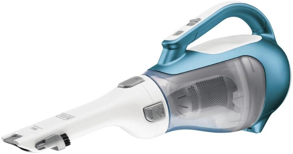 BLACK+DECKER dustbuster reveal Handheld Vacuum Cordless, Car Vacuum Portable Cordless, LED Light, Long Run Time, Rechargeable Lightweight Dust Buster, Includes Crevice Tool, Charging Base (HLVD320B42)