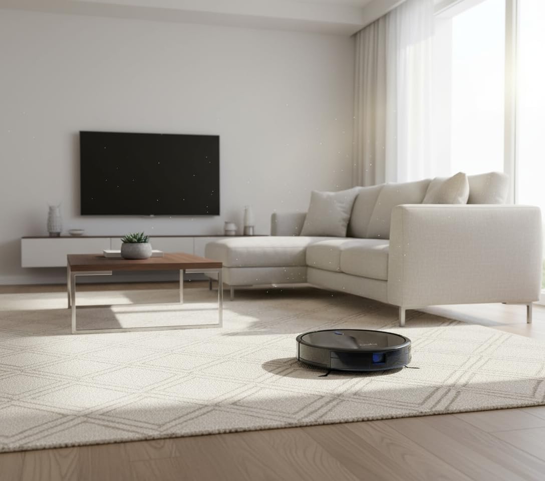 eufy C10 Robot Vacuum Self Emptying, 8 Weeks Hands Free, Advanced Smart Mapping with LiDAR Navigation, 2.85-Inch Slim Design, Powerful Suction, Edge Expansion Brush for Pet Hair, Carpet Detection