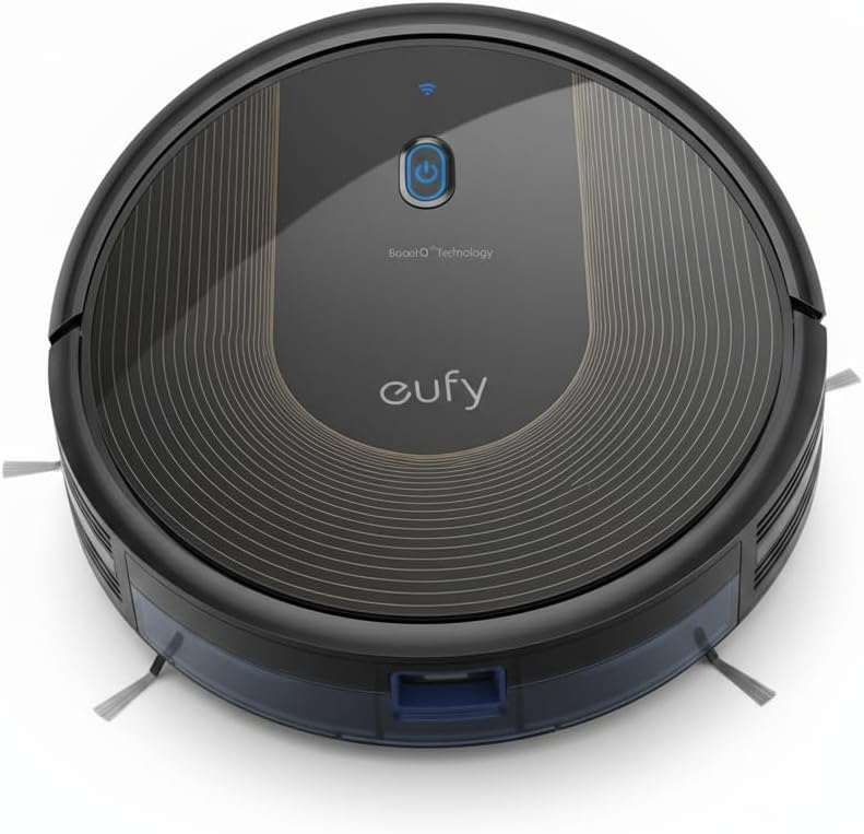 eufy Robot Vacuum 11S MAX, Super Thin, Powerful Suction, Quiet, Self-Charging Robotic Vacuum Cleaner, Cleans Hard Floors to Medium-Pile Carpets, Black