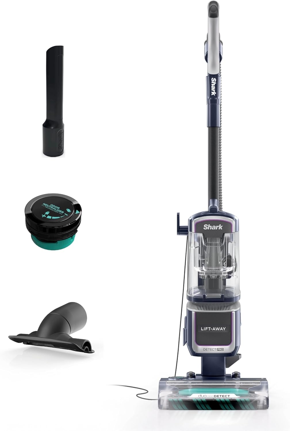 Shark POWERDETECT Upright Vacuum Cleaner with HEPA Filter, Heavy Duty Vacuum with Powerful Suction for Pet Hair Pickup, DuoClean Technology, Powered Lift-Away, Ideal for Carpets & Hardfloors, AZ4002