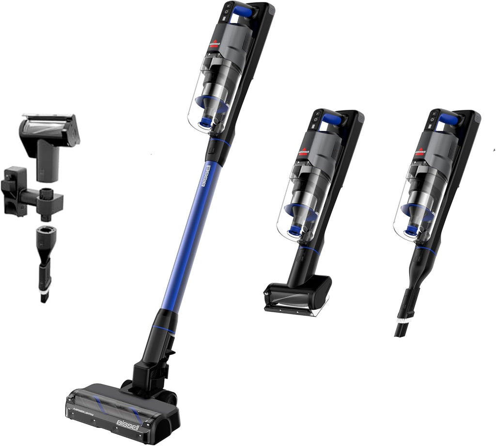 Bissell PowerClean 200W Self-Standing Cordless Vacuum w/Tangle Free Brush Roll, Removeable Battery, Wall Mount, Upholstery Tool & Bright Headlights, 4173