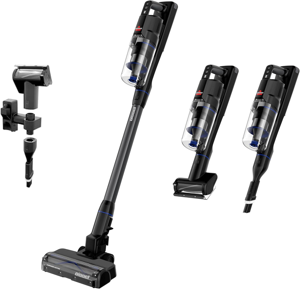 Bissell PowerClean 200W Self-Standing Cordless Vacuum w/Tangle Free Brush Roll, Removeable Battery, Wall Mount, Upholstery Tool & Bright Headlights, 4173