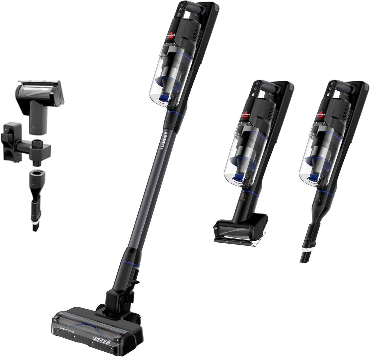 Bissell PowerClean 200W Self-Standing Cordless Vacuum w/Tangle Free Brush Roll, Removeable Battery, Wall Mount, Upholstery Tool & Bright Headlights, 4173