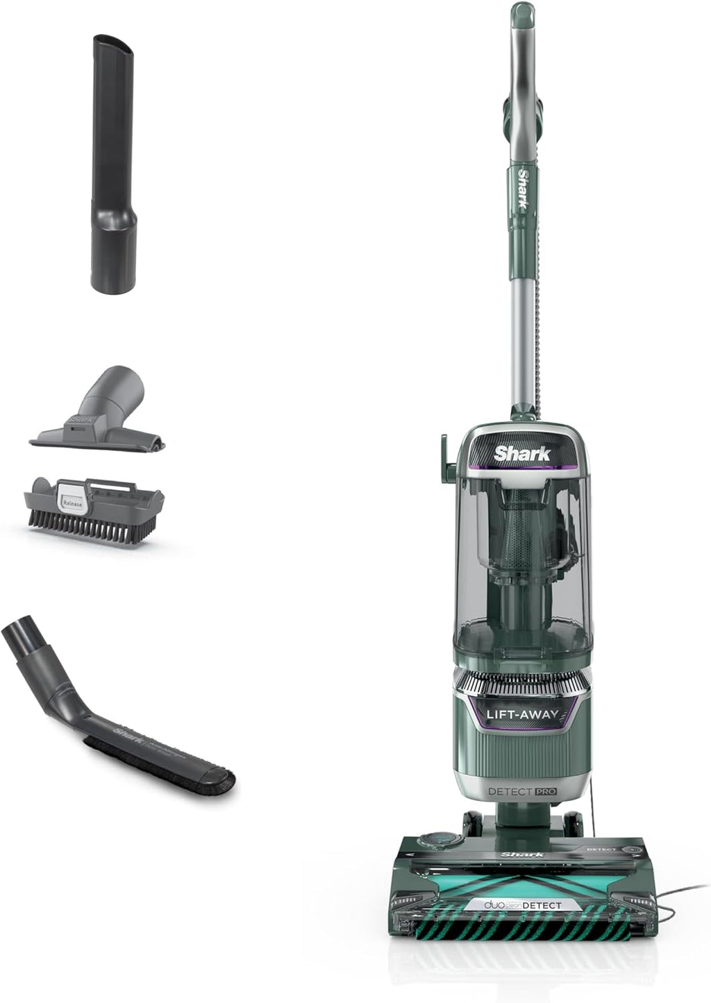 Shark Detect Pro Lift-Away ADV Bagless Upright Vacuum with DuoClean Detect, HEPA Filter, Anti-Allergen, Powerful Suction, and Odor Neutralizer Technology, Evergreen, LA802