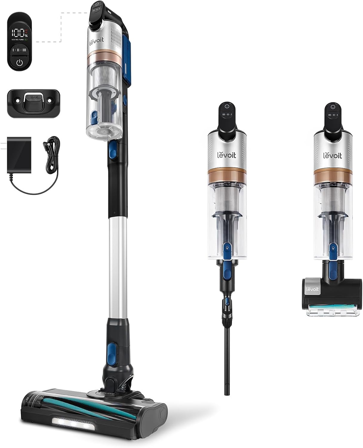 LEVOIT AERO Cordless Vacuum with Auto-Empty Station, HyperPulse Technology, Anti-Tangle Brush, 5-Stage Filtration, HEPA Filter, Up to 70 Minutes, Powerful Suction for Pet Hair, Carpet, Hard Floor