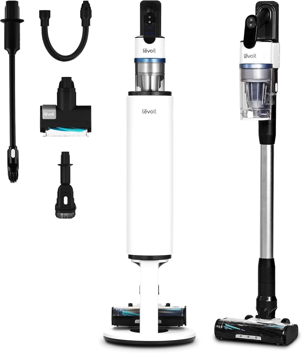 LEVOIT AERO Cordless Vacuum with Auto-Empty Station, HyperPulse Technology, Anti-Tangle Brush, 5-Stage Filtration, HEPA Filter, Up to 70 Minutes, Powerful Suction for Pet Hair, Carpet, Hard Floor