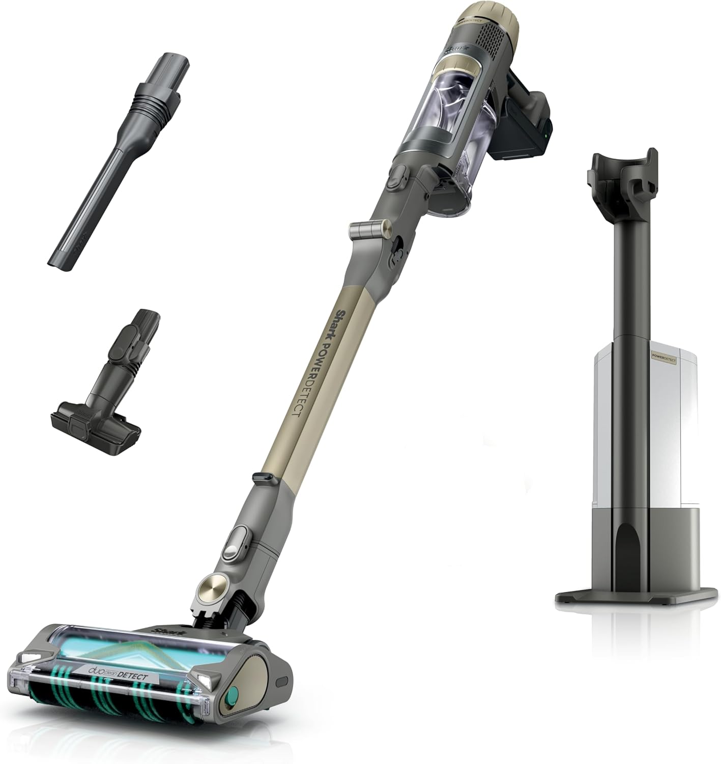 Shark Cordless Vacuum Cleaner with HEPA Filter, PowerDetect Clean & Empty, Powerful Suction, Auto-Empty System, Pet Hair Pickup, Carpets & Hardfloor, Dark Gray, IP3251