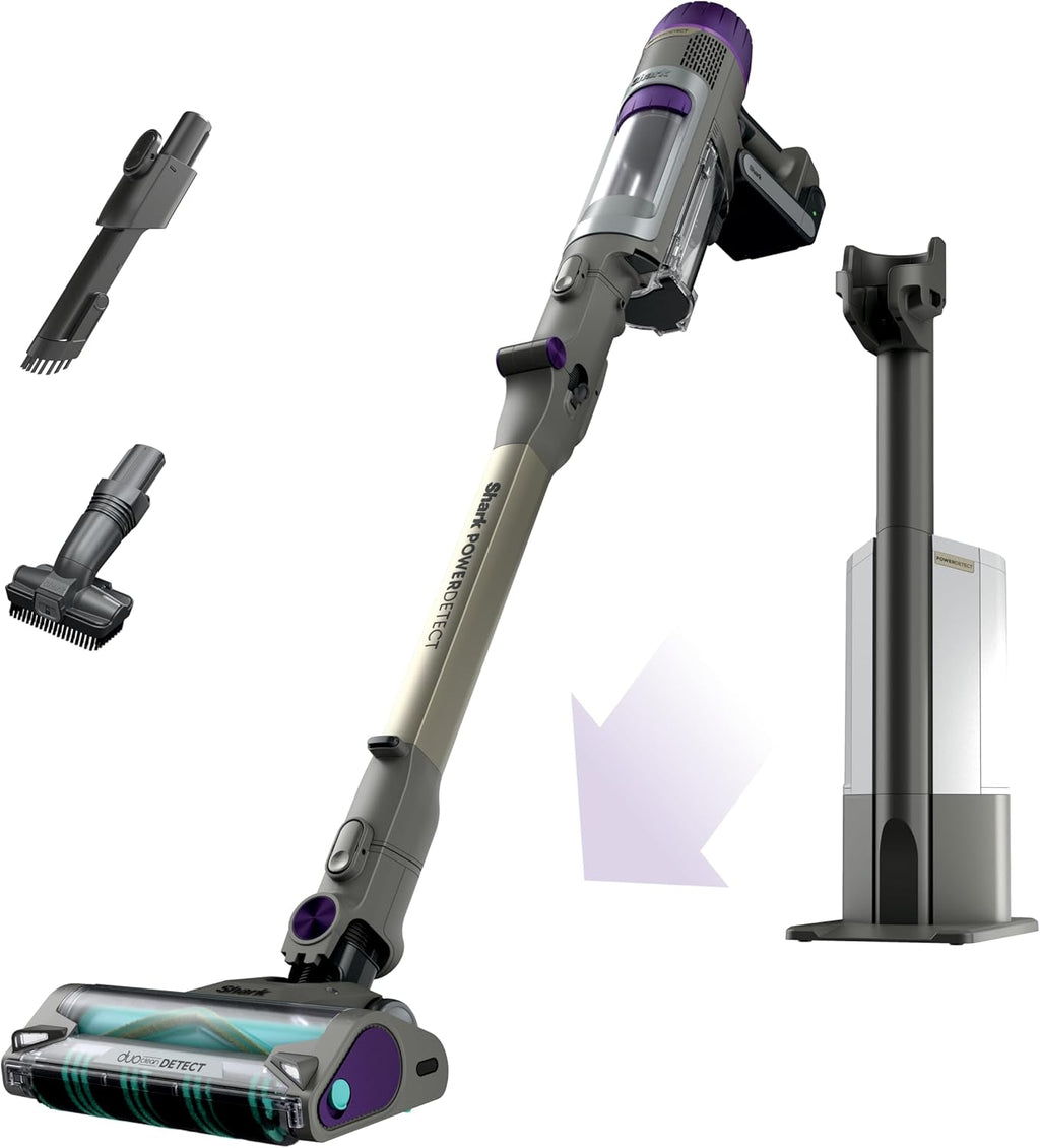 Shark PowerDetect Pet Plus Clean & Empty Cordless Stick Vacuum & Auto-Empty System, Powerful Suction, HEPA Filtration, Carpet & Hard Floor, Portable, Stick Vacuum for Pet Hair, Dark Gray, IP3253