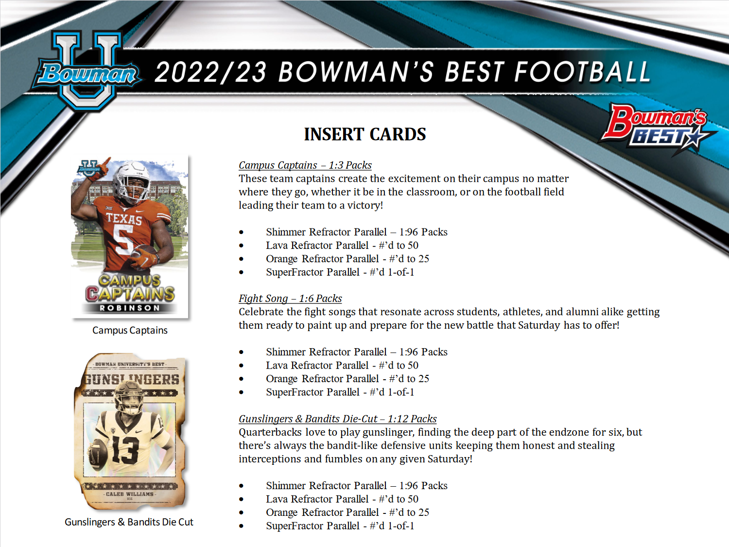 2022 Bowman's Best University Football Hobby 8 Box Case