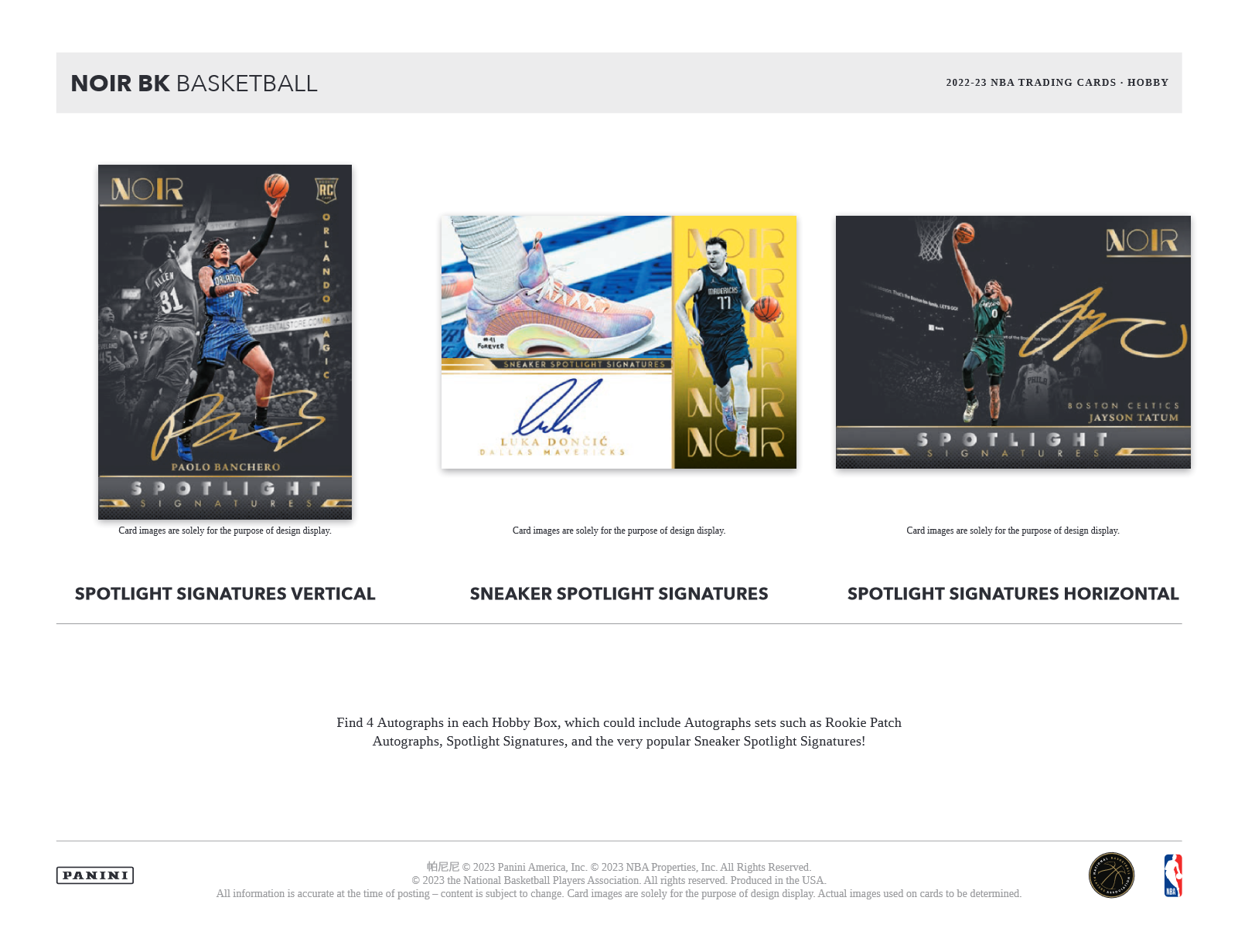 2022-23 Panini Noir Basketball Hobby Box