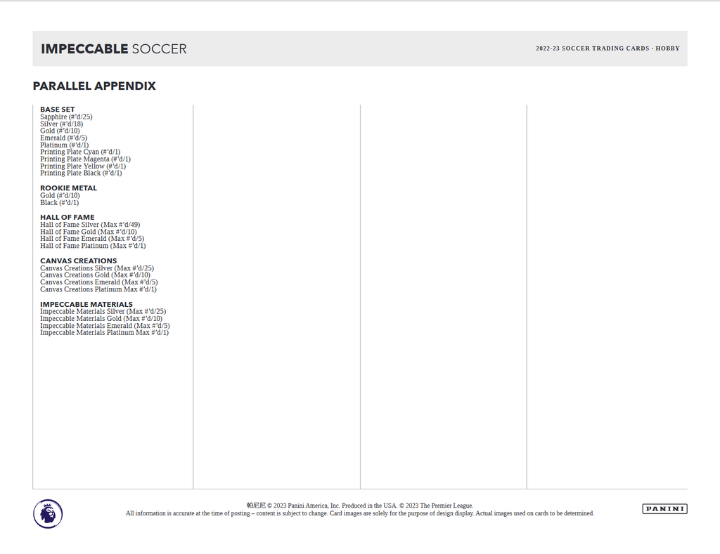 2022-23 Panini Impeccable Soccer Hobby Box