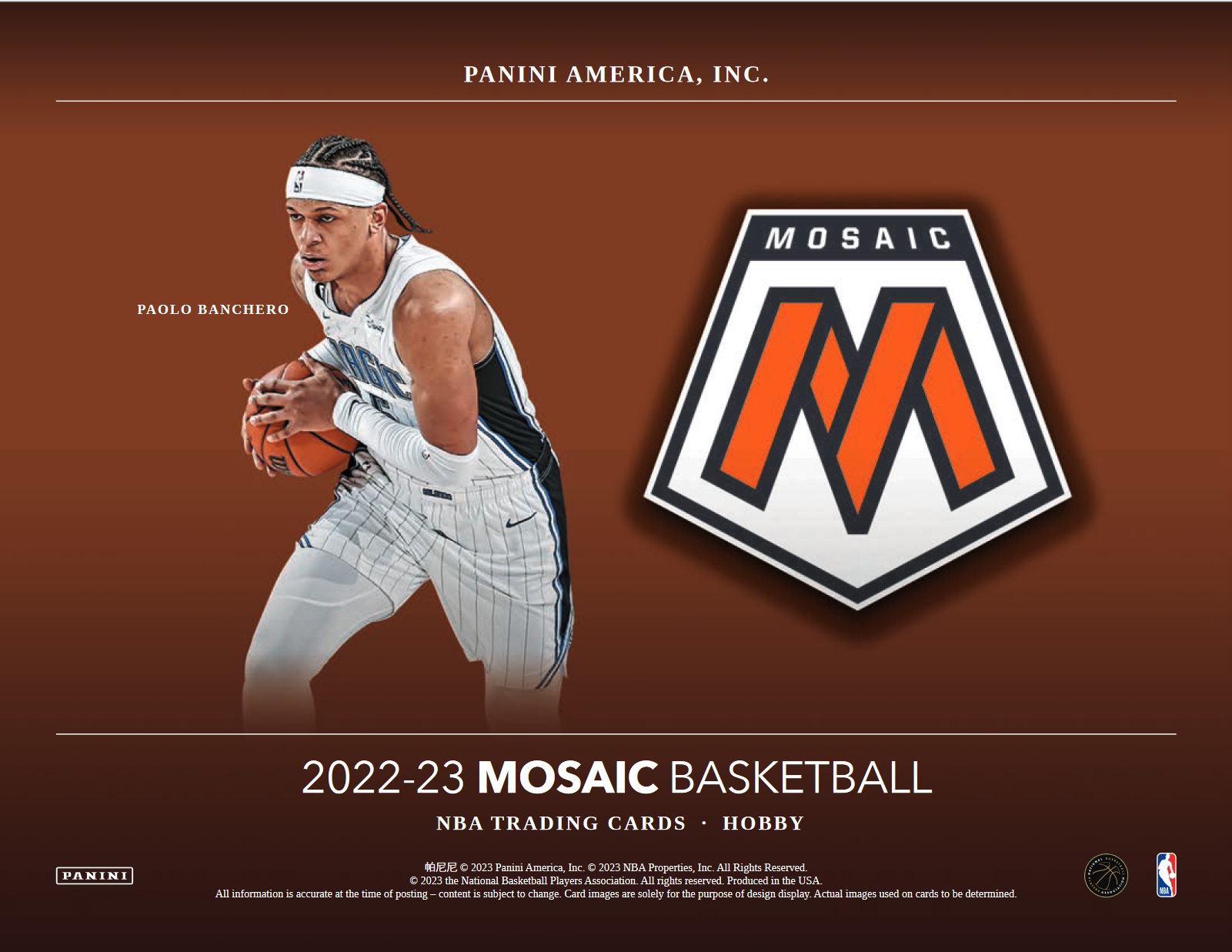 2022-23 Panini Mosaic Basketball Hobby 12 Box Case