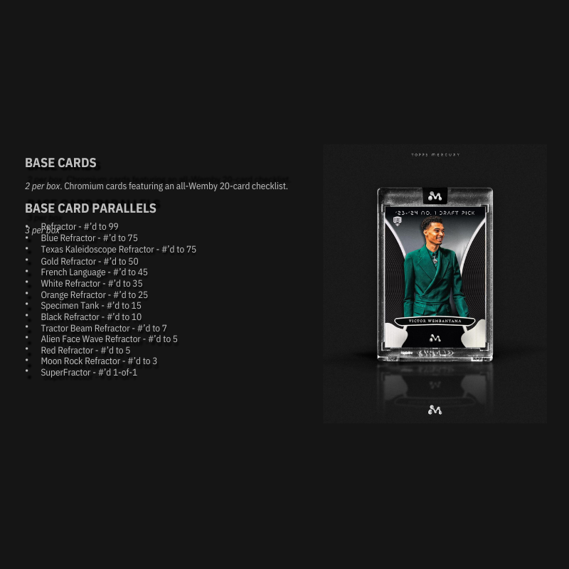 2023/24 Topps Mercury Victor Wembanyama Basketball Box