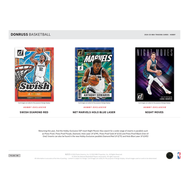 2024/25 Panini Donruss Basketball Hobby 10 Box Case